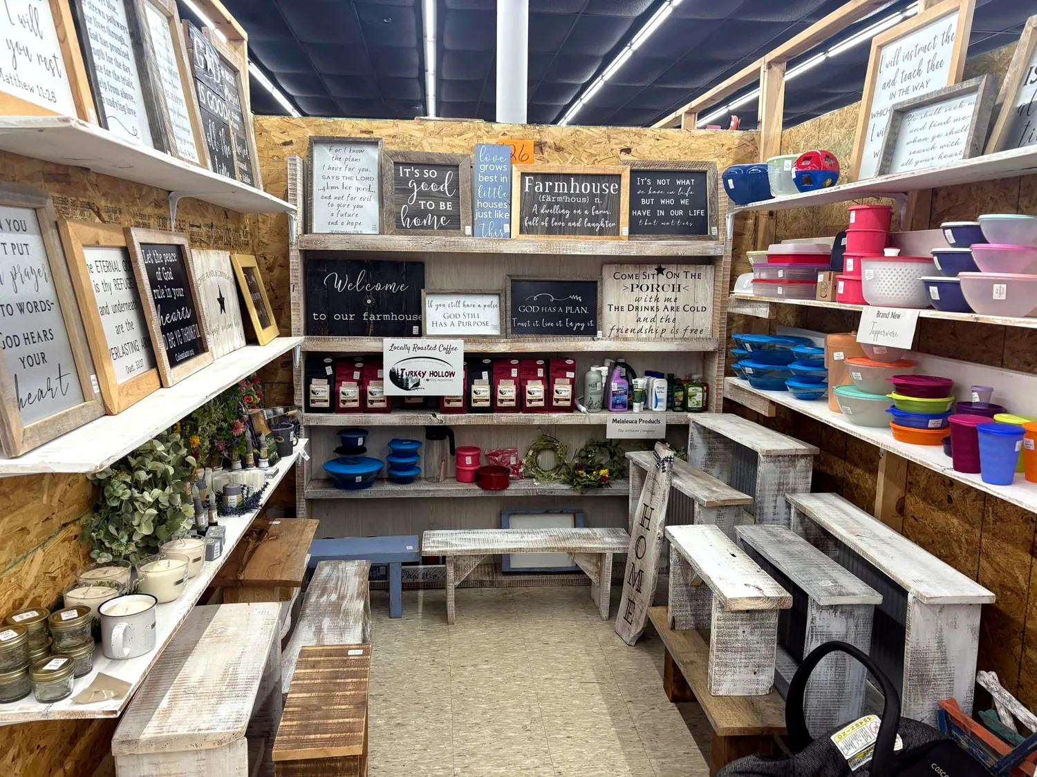 Country Pickins Flea Market vendor merchandise and booth display